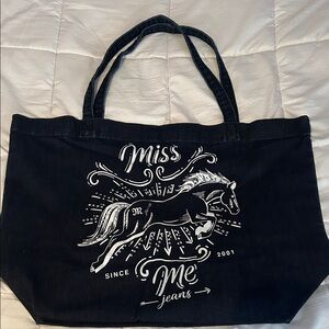 Miss Me Graphic Denim Tote